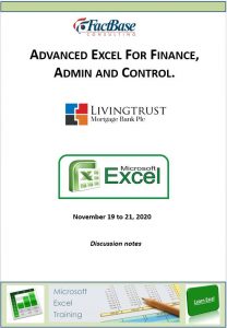 Advanced Excel for Finance, Admin and Control